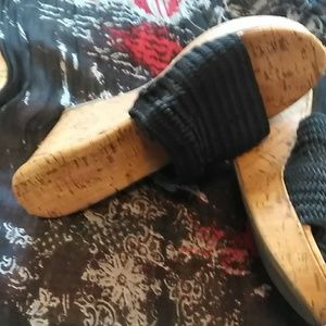 Montego Bay Club Black 4" high wedge heels